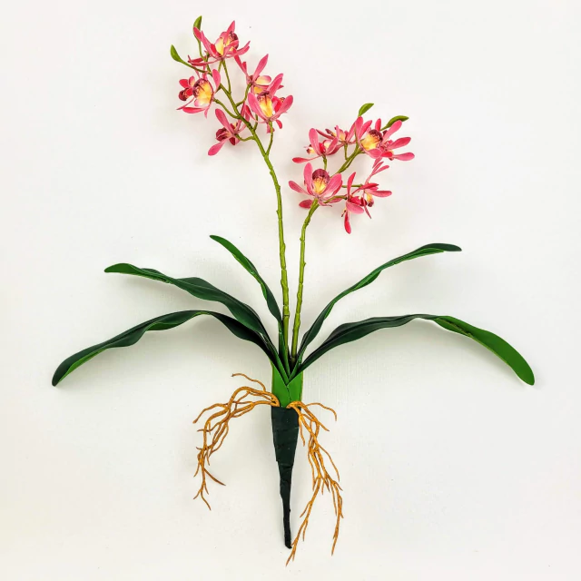 Orquídea Pink Trichoglottis 45x39cm Planta Artificial