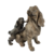 Escultura Decorativa Cachorro E Filhote Marrom 24x23x14cm