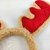 Tiara Cabelo Rena Vermelha e Bege Natal Luxo 27x12cm na internet
