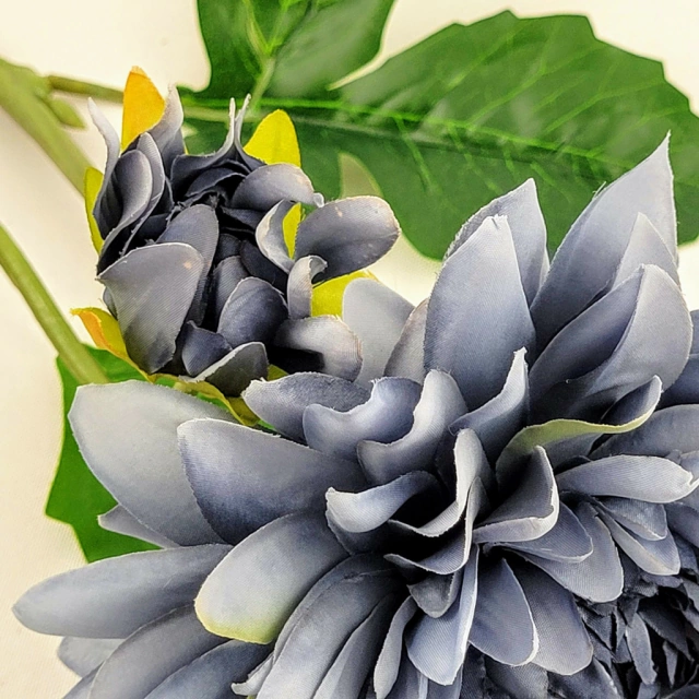 Dália Azul Roxa Haste 60x18x15cm Flor Planta Artificial
