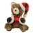 Urso Macho Sentado Palha Decoração Natal Luxo 21x13cm