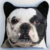 Almofada Pet Cachorro Bulldog Preto 40x40 Decoração - comprar online