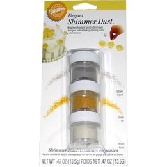 Set de 3 polvos de brillo Elegant Shimmer Dust Wilton® 13,5 g