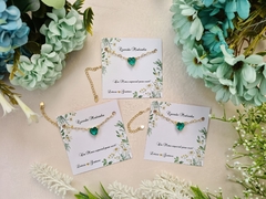 Pulseira Malu Verde Tiffany para Madrinha de Casamento