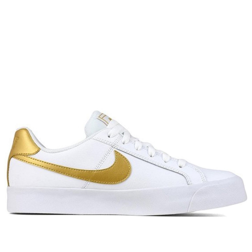 Tênis Feminino Nike Court Royale AC Branco e Dourado Original