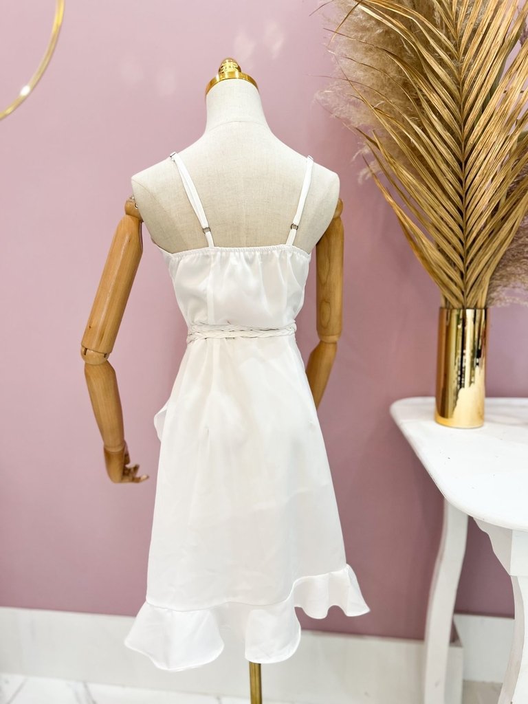 VESTIDO MIDI RAYON ENVELOPE OFF WHITE – Conigli Design