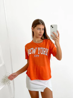 Remera algodón New york city Kapnycit en internet