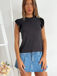 Remera morley viscosa sin mangas con volados en sisa Phoebe