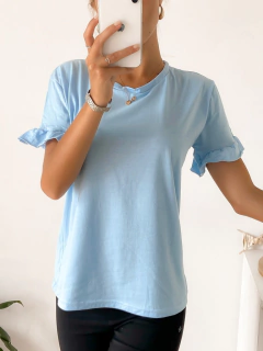 Remera algodon manga volados Pia PIAVOL en internet
