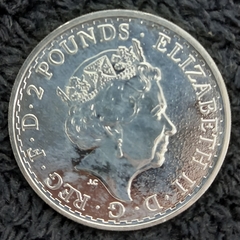 Reino Unido - Onça de prata inglesa - Valor nominal 2 libras - 2016