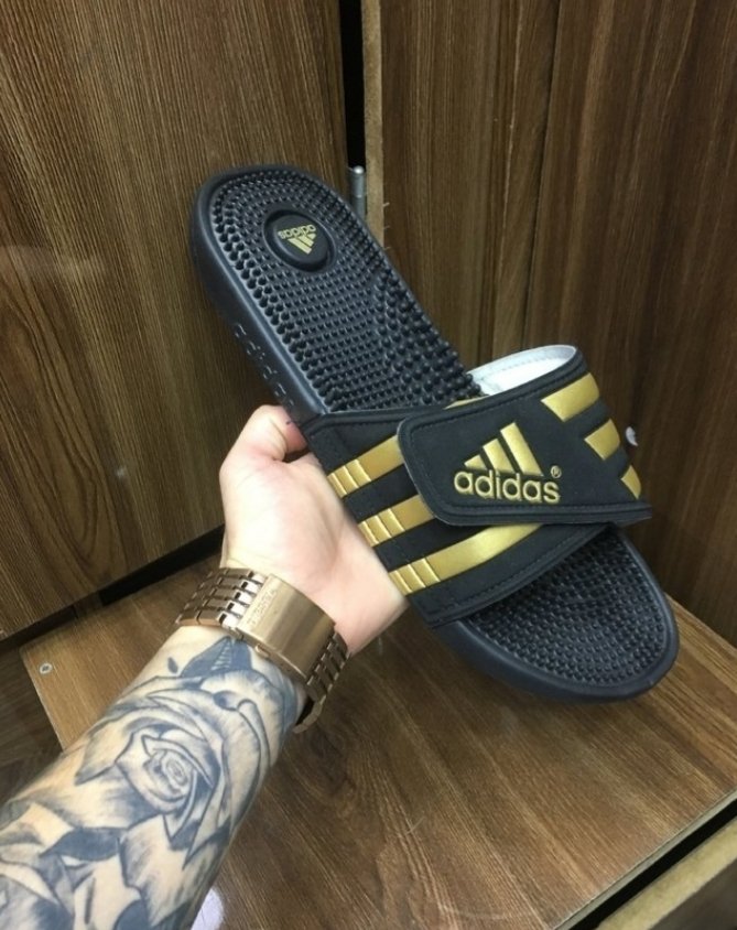 chinelo adidas feminino dourado