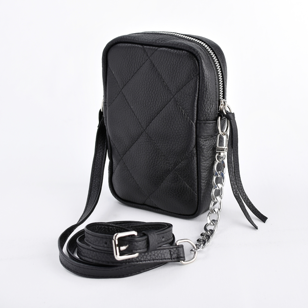 Mini Bandolera Porta Celular Donna Negro - bysofia