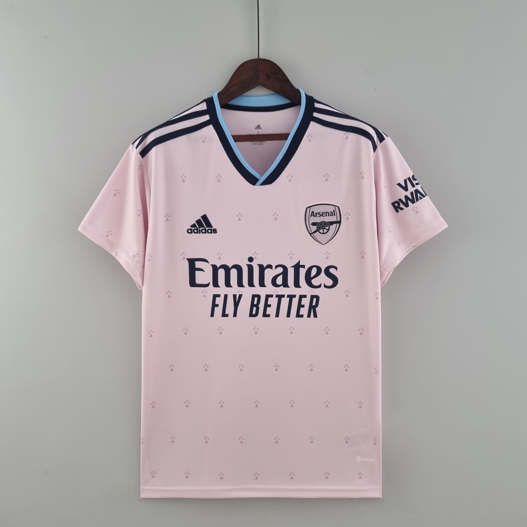 Camisa do Arsenal Third (3) 2022/23 Adidas Torcedor Masculina Rosa