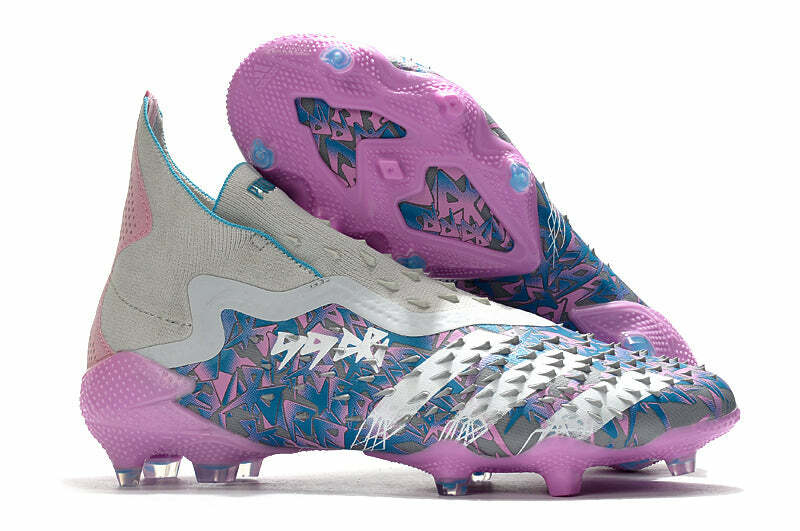 Chuteira de Campo ADIDAS Predator Freak+ FG Rosa com Azul