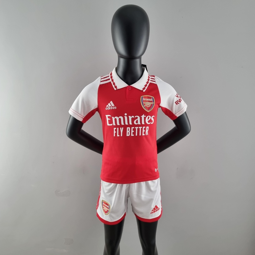 Conjunto Uniforme do Arsenal Home (1) 2022/23 Adidas Infantil