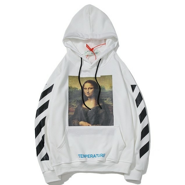 off white mona lisa temperature moletom com capuz