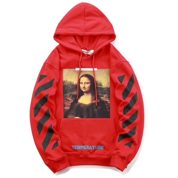 off white mona lisa temperature moletom com capuz