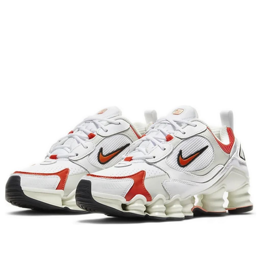 nike 12 molas branco e laranja