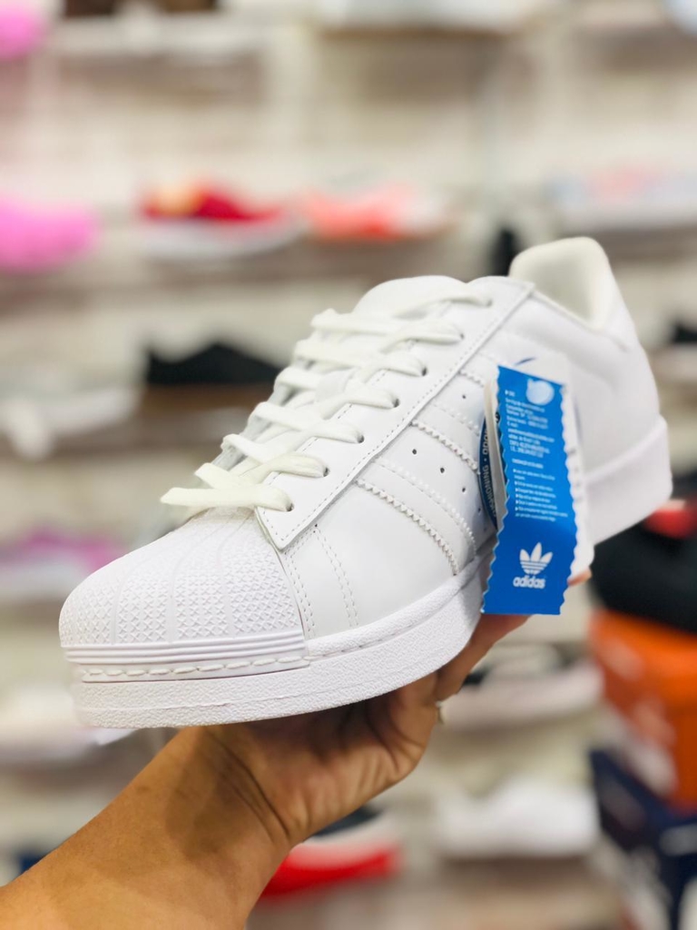 Tênis Adidas Superstar Couro Branco Original - BIJL1