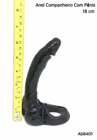 Anel Companheiro Com Pênis 16cm Slim Absoloo AB8401