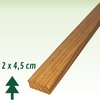 Ripa de Pinus Natural Com Nó 2 x 4,5 x 300 cm