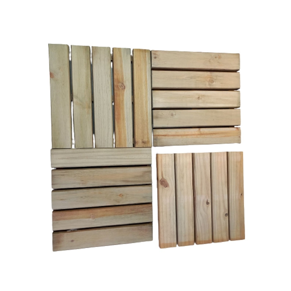 Deck Modular Madeira Pinus Tratado Autoclave 9x50x50