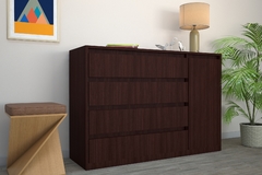 COMBO 4. JUEGO DORMITORIO HANDLE 160X2 - CAMA+RESPALDO+COMODA en internet