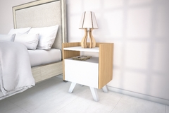 PACK x 2uni MESAS DE LUZ NORDICA  1 CAJON - Señores Muebles