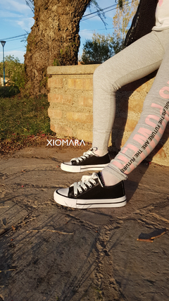 Zapatillas GIPSY KIDS lona negro - Xiomara Calzados