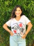 Remera escote V Never give up Tigre