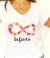 Remera escote V Infinito Flores