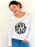 Remera manga larga Puro Algodón 40/1 Flamé Love Peace (Negro)