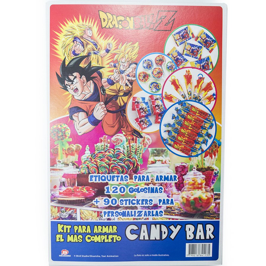 Candy Bar Dragon Ball Z. Juanalalo Cotillon