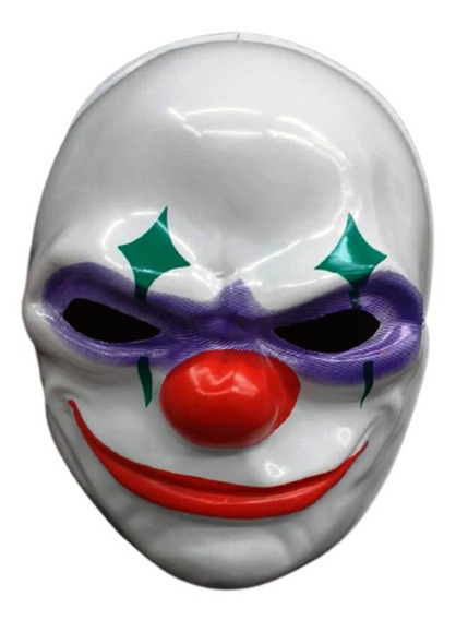 Mascara Careta Payaso Diabolico Halloween Plastico