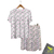 Pijama masculino, estampa musical, em malha 100% algodão