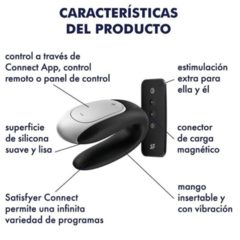 Vibrador para Parejas con Bluetooth App Satisfyer Double Fun en internet