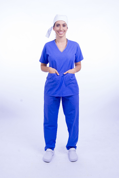 Conjunto Pijama Cirúrgico Feminino Azul Escuro - comprar online