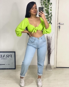 cropped laco manga longa