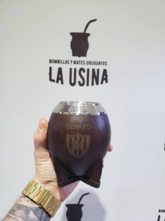 Mate torpedo grabado a laser en el cuero virola ACERO - comprar online