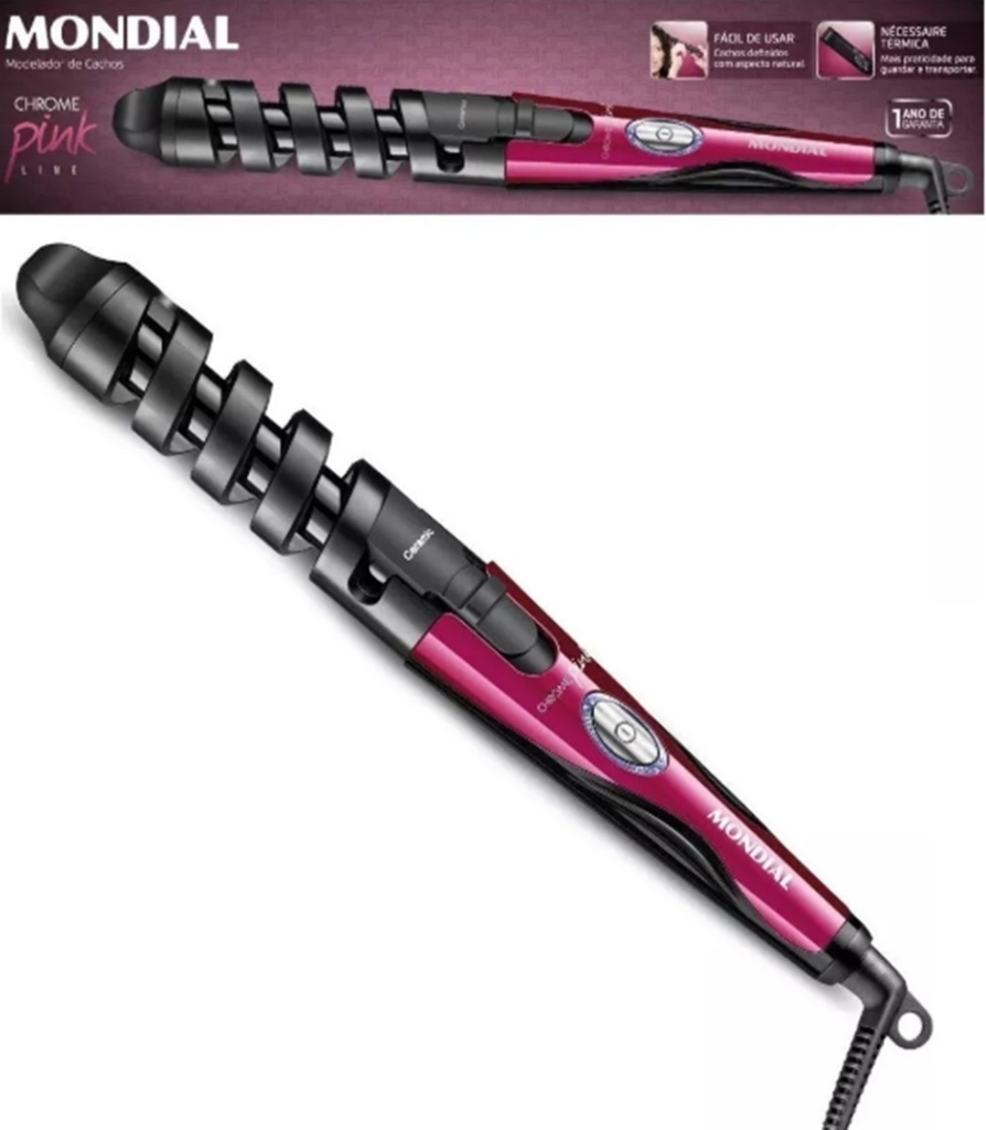 Modelador De Cachos Mondial Spiral Infinity Em-10 + Brinde