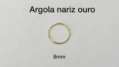 Piercing Argola Nariz 8mm Ouro 18K