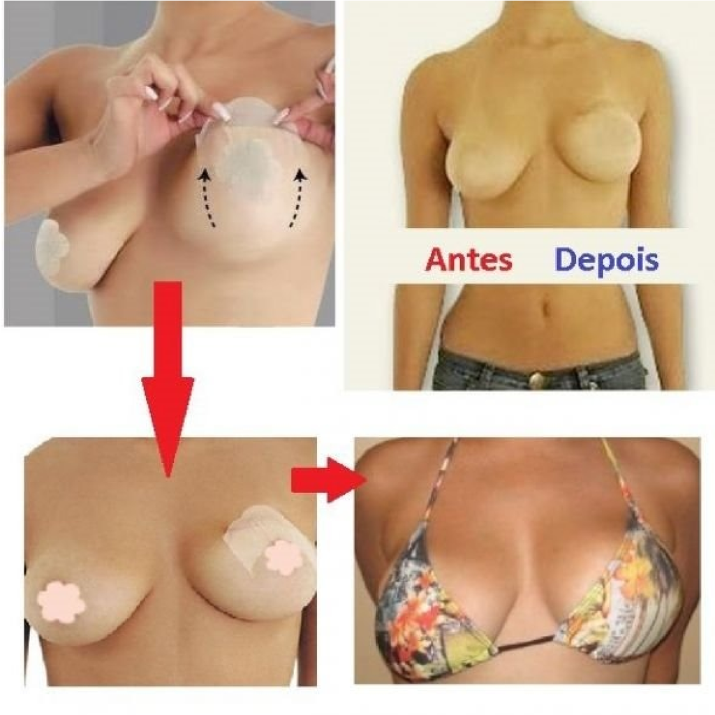Adesivos Levanta Seios Bare Lifts Invisível - Kit 10 unidades