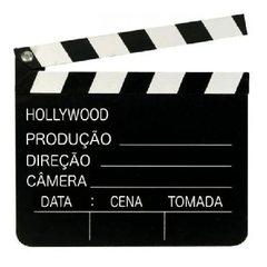 Claquete Cinema em Madeira Universal Grande 30cm Youtuber