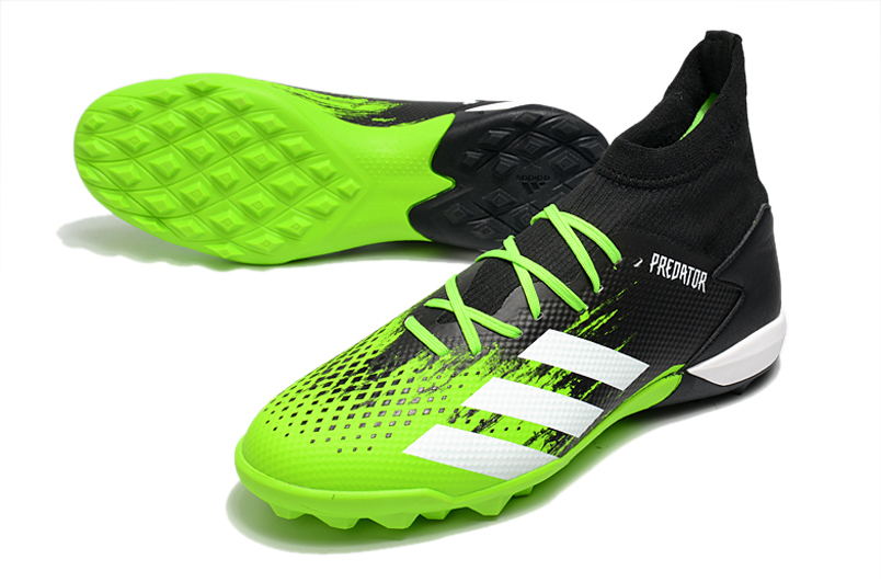 Chuteira Society Adidas PREDATOR Botinha 20.3 - Preta com verde