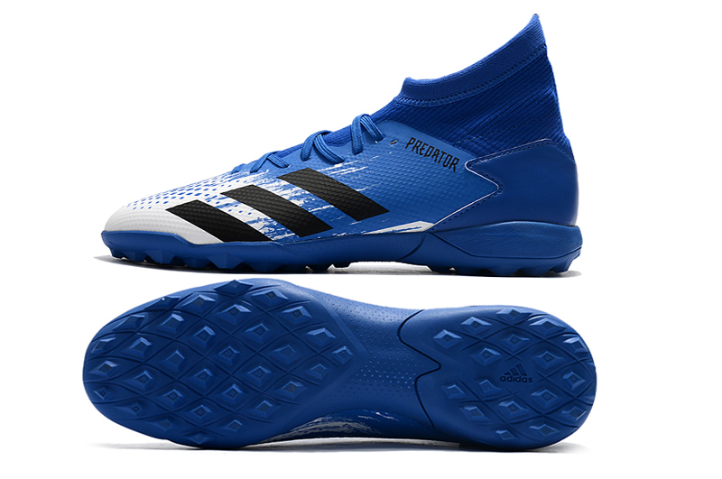 Chuteira Society Adidas PREDATOR Botinha 20.3 - Azul com branco