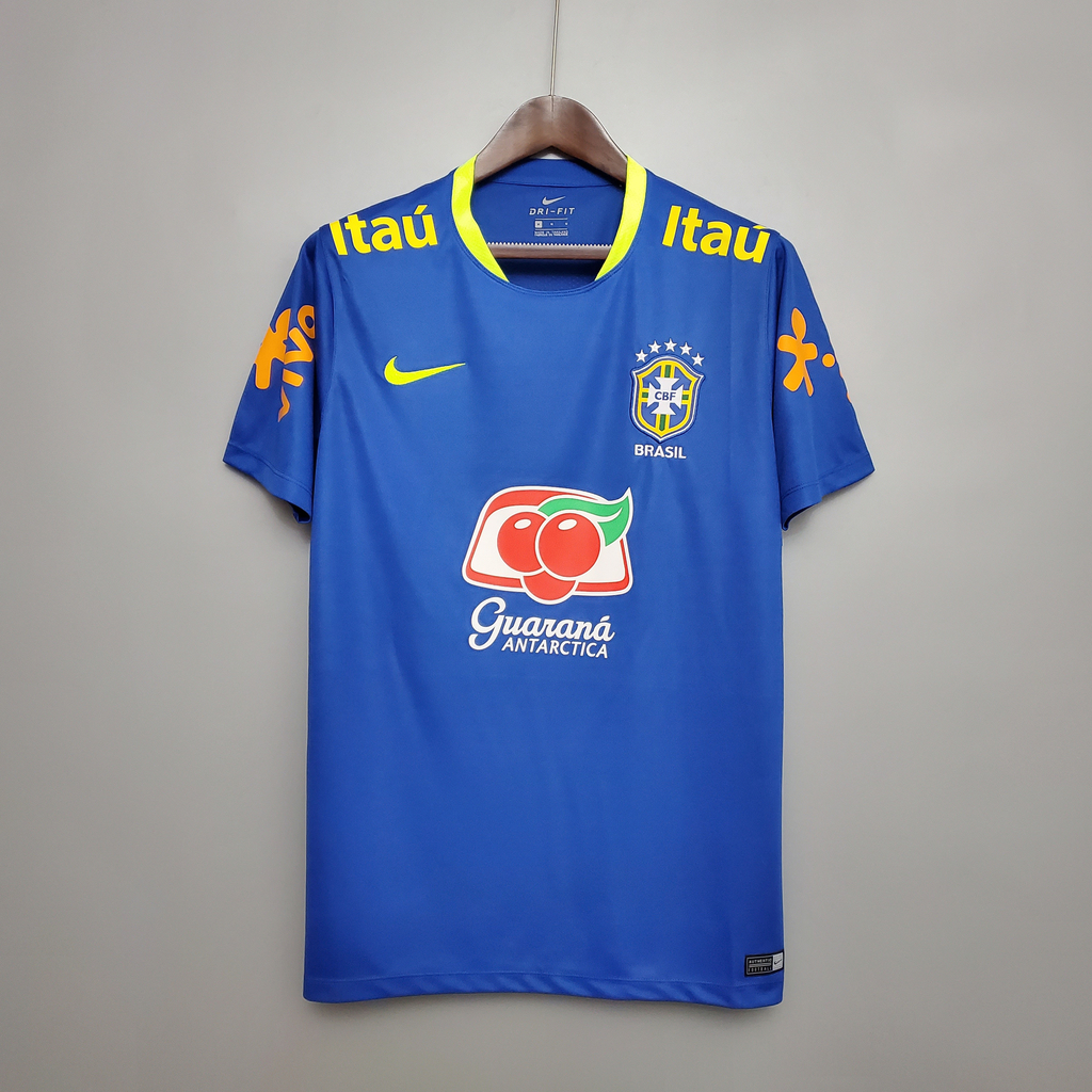 Camisa Brasil Treino Guaraná + Patrocínios Azul 2021