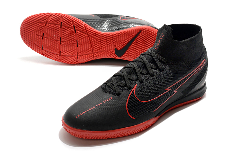 Tênis Futsal Nike Mercurial Superfly 7 Elite BOTINHA - preta com vermelho
