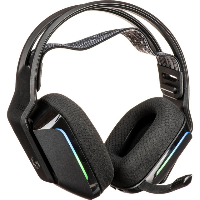 Headset Gamer Logitech Gaming G733 Preto Rgb Lightsync Wi-Fi Dolby Digital  Surround 7.1 - 981-000863