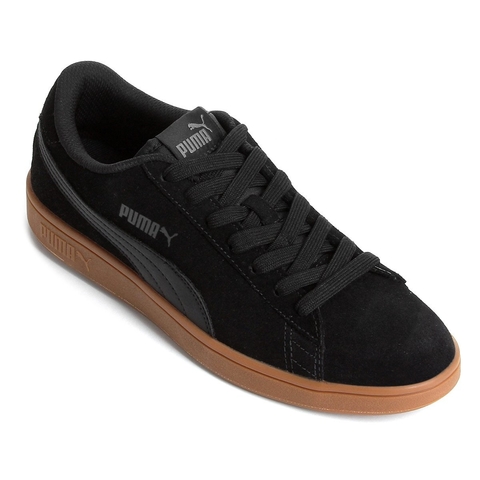 puma suede preto e marrom