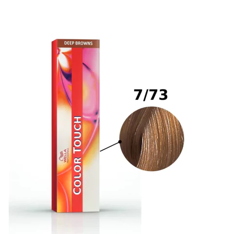 Tonalizante Wella Color Touch 60ml - Cor 7/73 Louro Médio Marrom Dourado